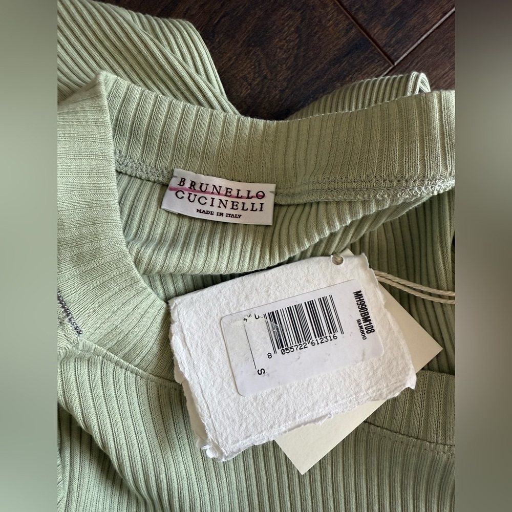 Brunello Cucinelli Ribbed Long Sleeve Tee - Picture 9 of 11